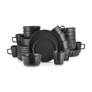 RAFFLE: 32 Piece Stone Lain Coupe Dinnerware Set, Black Matte