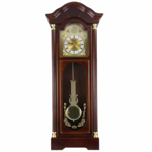 RAFFLE: Bedford Clocks 33" Antique Cherry Oak Finish Chiming Wall Clock